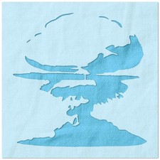 Mushroom Cloud Wall Art Reusable Plastic Stencil - StencilAir