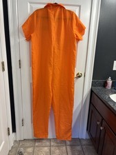 Men s Prison Uniform Halloween Costume-size M