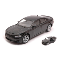Dodge Charger R/T 4-DOOR 2016 Black 1:24 Welly Auto Stradali -D- Neues Modell
