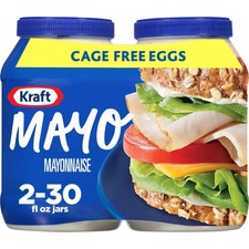 Kraft Real Mayo Mayonnaise 30 oz Jars 2 Pack Creamy Sandwich Spread