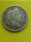 1911 Barber Silver Dime Full Liberty EX+/AU