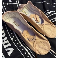 NEW Bloch Light Pink Genuine Leather Ballet Slippers, Women's 5.5