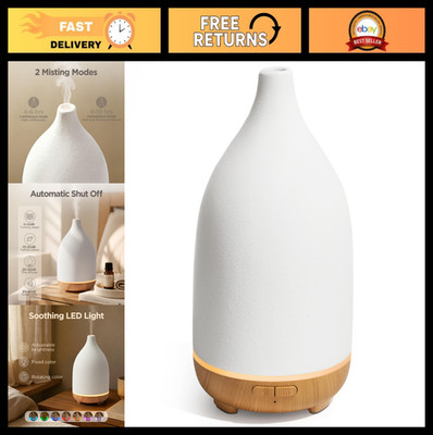150ML Ceramic Essential Oil Diffuser - Handcrafted Aromatherapy Humidifier, Auto