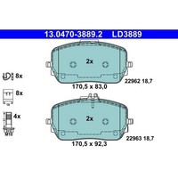 ATE 13.0470-3889.2 Bremsbelagsatz FüR Mercedes Benz GLE GLS V167 C167 X167
