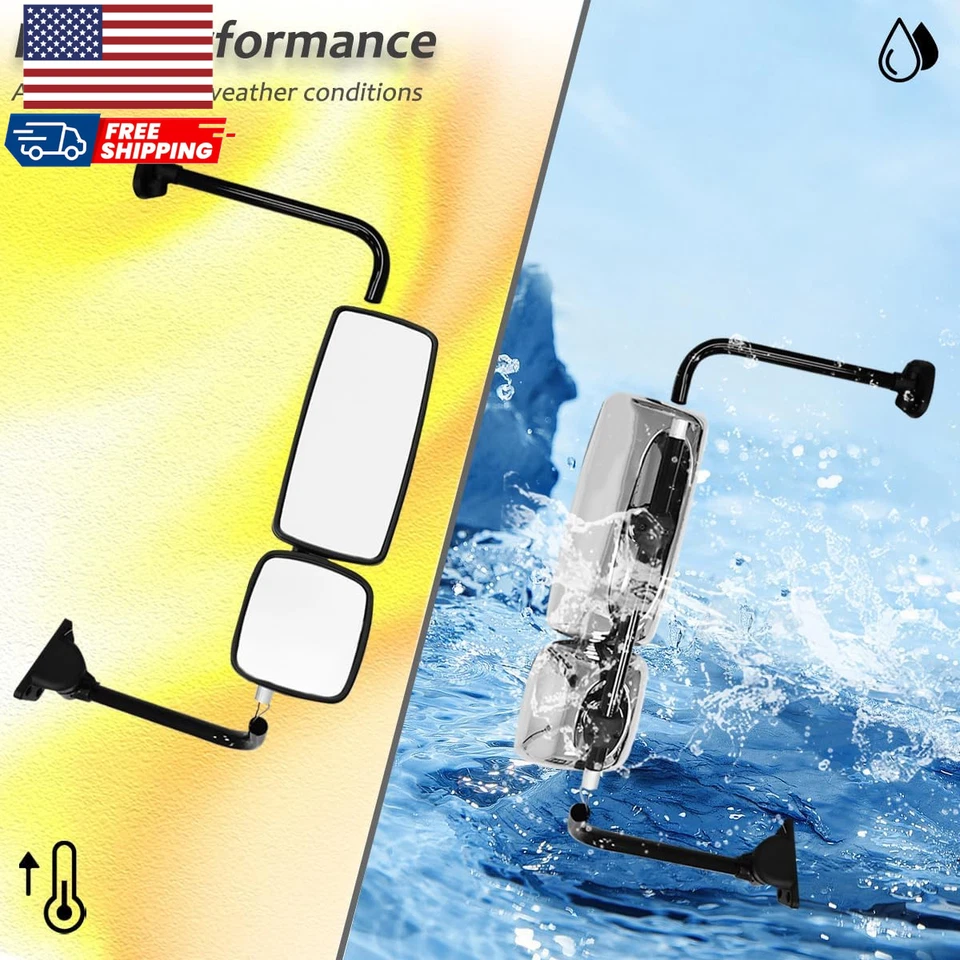 Conjunto de espejo retrovisor de puerta para Freightliner M2 apto para camión Freightliner M2 2004-2016 Foto 3 de 4