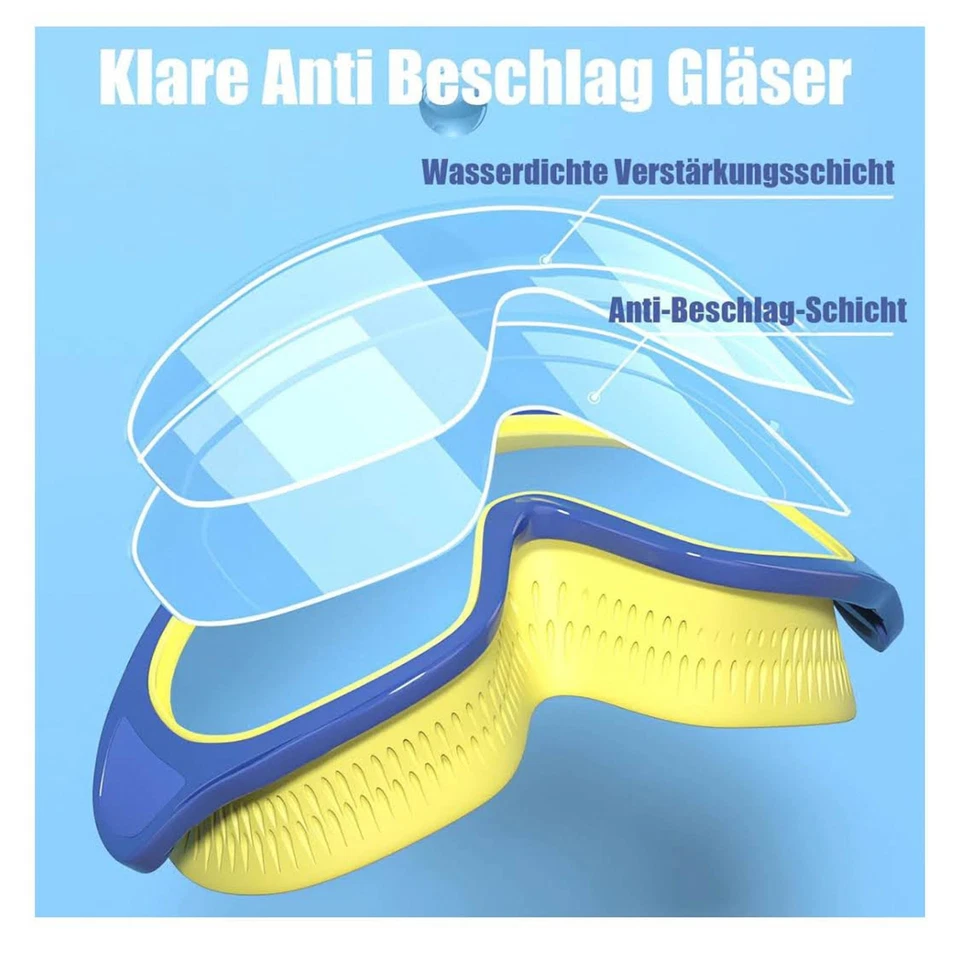 Schwimmbrille Kinder,(6-14Jahre) Taucherbrille Kinder, blau - Bild 4 von 4