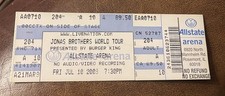 JONAS BROTHERS/JORDIN SPARKS RARE UNUSED CONCERT TICKET ROSEMONT, IL 07/10/2009