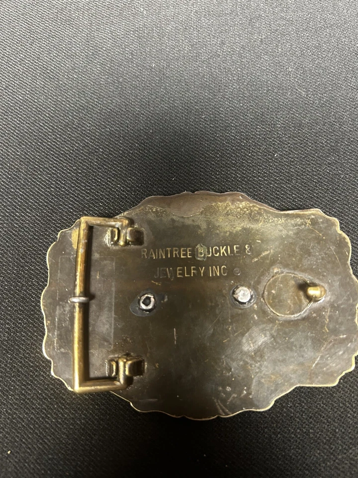 Винтажная пряжка для ремня 1970-х годов пряжка Raintree и ювелирные изделия Inc эмаль бас 3D рыба - Изображение 2 из 4