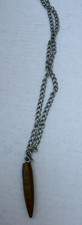 Vintage Engraved Kinmen 1972.9.28 Artillery Shell Replica Pendant Chain Necklace