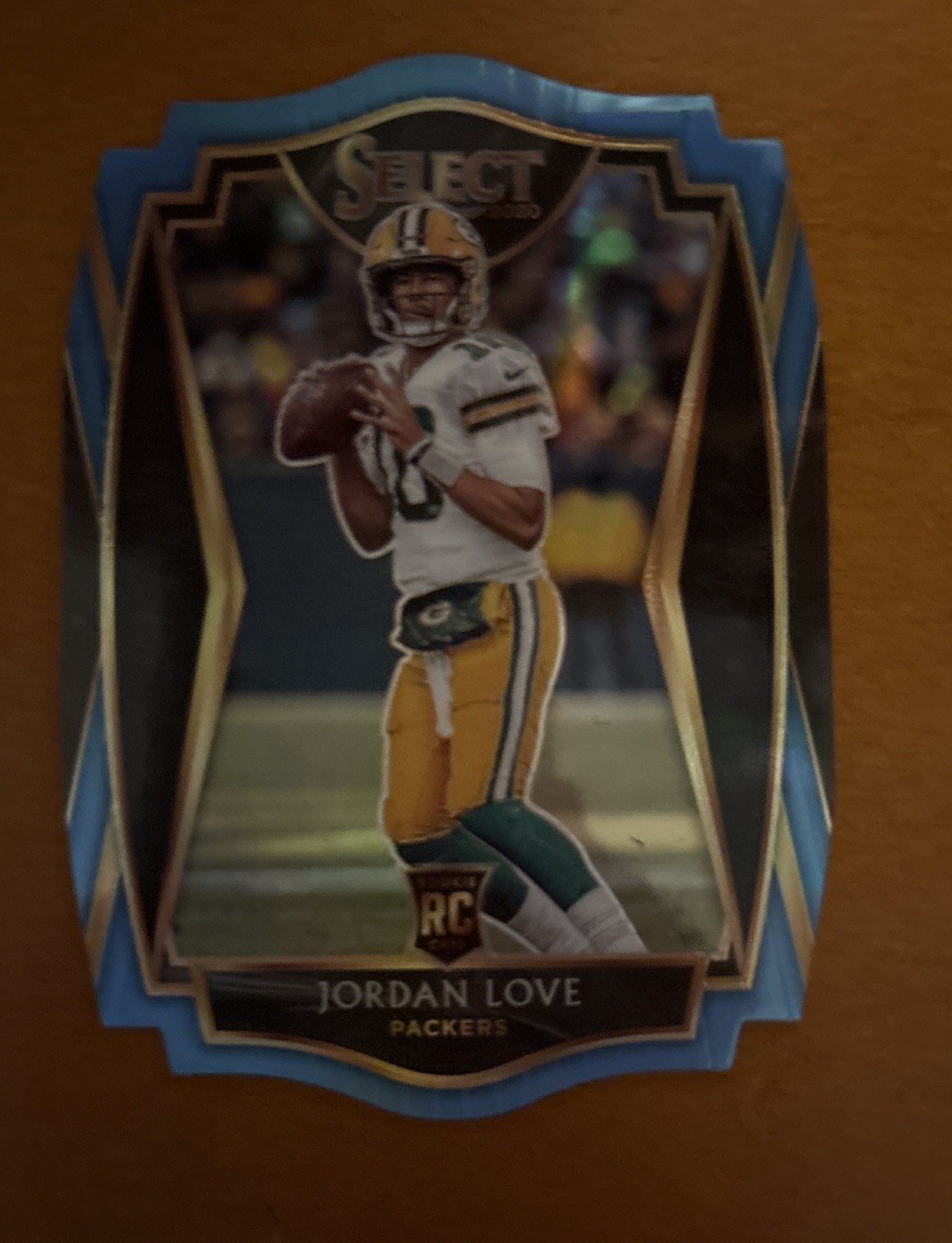 2020 Panini Select Jordan Love Rookie Light Blue Prizm Die-Cut #147