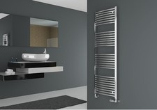 Cordivari Italy Chrome Hydronic Towel Warmer Curved 24''x48'' wall mounted