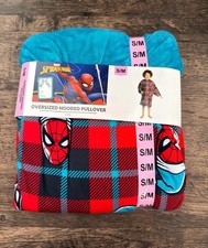 Spiderman Youth Oversized Hooded Pullover Robe Hoodie Size S/M