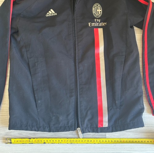 GIACCA MILAN ADIDAS 2011/ 2012 Nera AUTENTICA Felpa Tuta Training Jacket Vintage - Foto 9 di 13