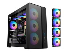 SAMA S50 ATX Mid Tower Case with 4 ARGB PWM Fans Hub,PPLP A High Airflow