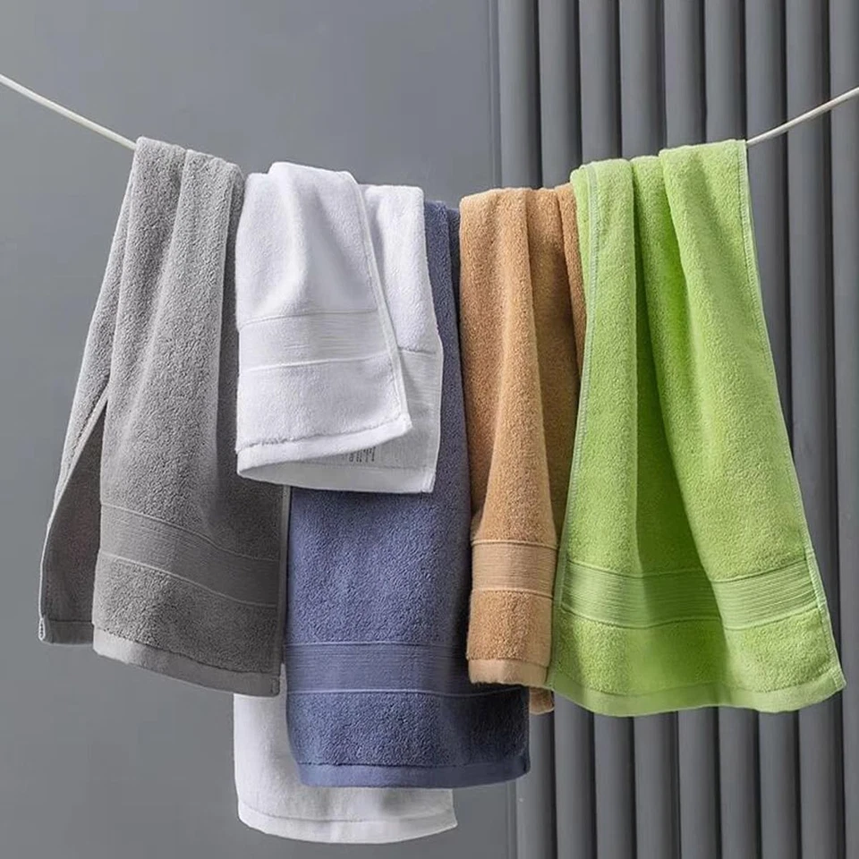 Toallas de mano suaves 100 % algodón de 13,4 x 29,5 pulgadas toalla facial premium marrón 2 piezas Foto 4 de 4