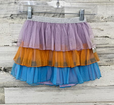 BP. Tiered Tutu Skirt Kids Girls Purple Orange Blue Mesh Ruffle Tulle 6 NWT