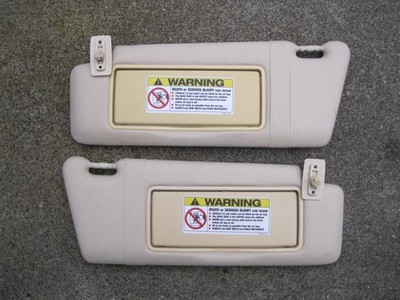 94-00 Mercedes-Benz W202 C Class Left + Right Sunvisor Sun Visor Pair Beige