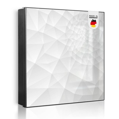 banjado Design Schlüsselkasten mit 32 Haken Metall 30x30cm groß Nautilus
