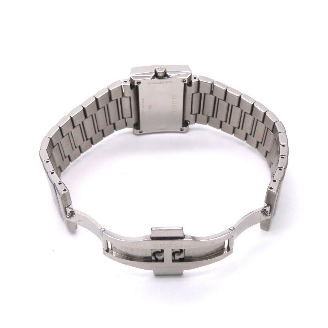 GUCCI 100L G Rectangular Watch White Shell Dial T… - image 10