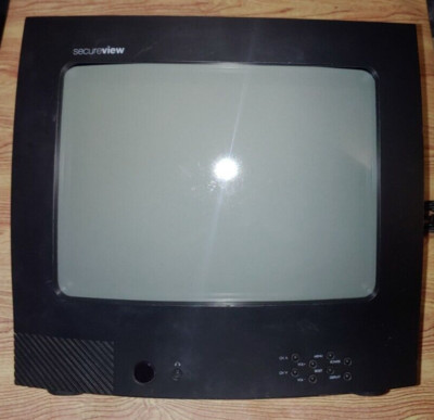 SecureView Prison Clear TV S13244CL 13'' CRT RETRO Vintage Good Condition Tested