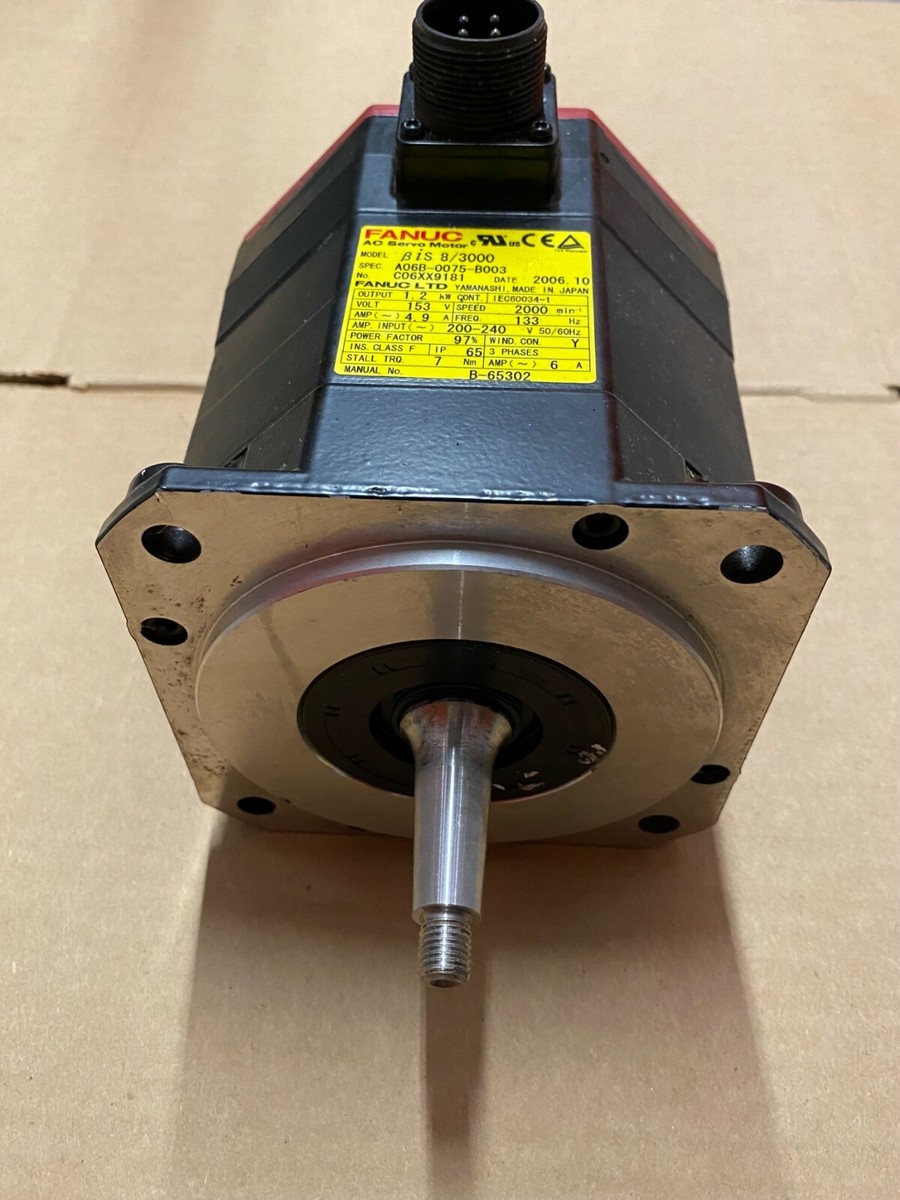 FANUC AC Servo Motor BIS 8/3000 A06B-0075-B003 US Seller NDA FANUC AC Servo Motor BIS 8/3000 A06B-0075-B003 US Seller NDA