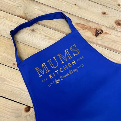 Personalisierte MÜTTER KÜCHENSCHÜRZE - individueller Text, Geschenk für Mama/Oma, Muttertag