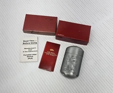 Portable Litter Device PLD BASIC Pocket Ashtray Metal Silver Tone w/ Box Manual