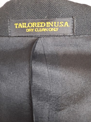 Hardwick Clothes Sport Coat Blazer Mens 40S Black Gold Button - Picture 8 of 10