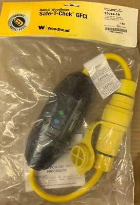 WOODHEAD 15052-1A 1301530056 15A Inline GFCI With plug and connector auto reset