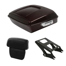 Chopped Trunk Backrest Rack Fit For Harley Touring 14-25 Twisted Cherry