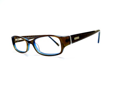 Coach Glasses Nuala 2019 Brown Coach Nuala 2019 Brown Blue Rectangular Eyeglasses Frames 50  main image 3