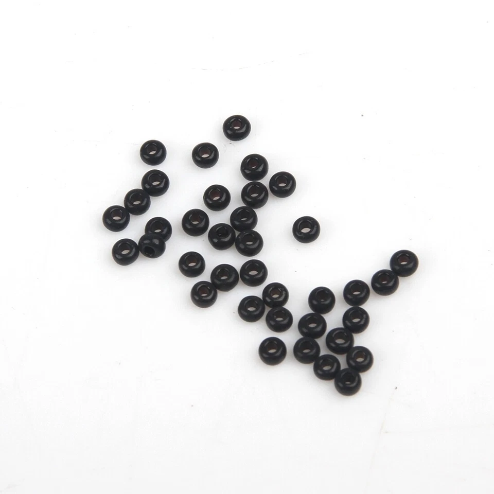 Rocailles Perlen 1,5mm 15/0 Schwarz Opak 20 / 100 g Glas Seed Beads A90 - Bild 3 von 4