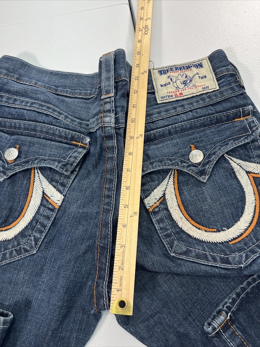 Vintage True Religion Jeans Men's 34x42 Slim Seat Mega T USA
