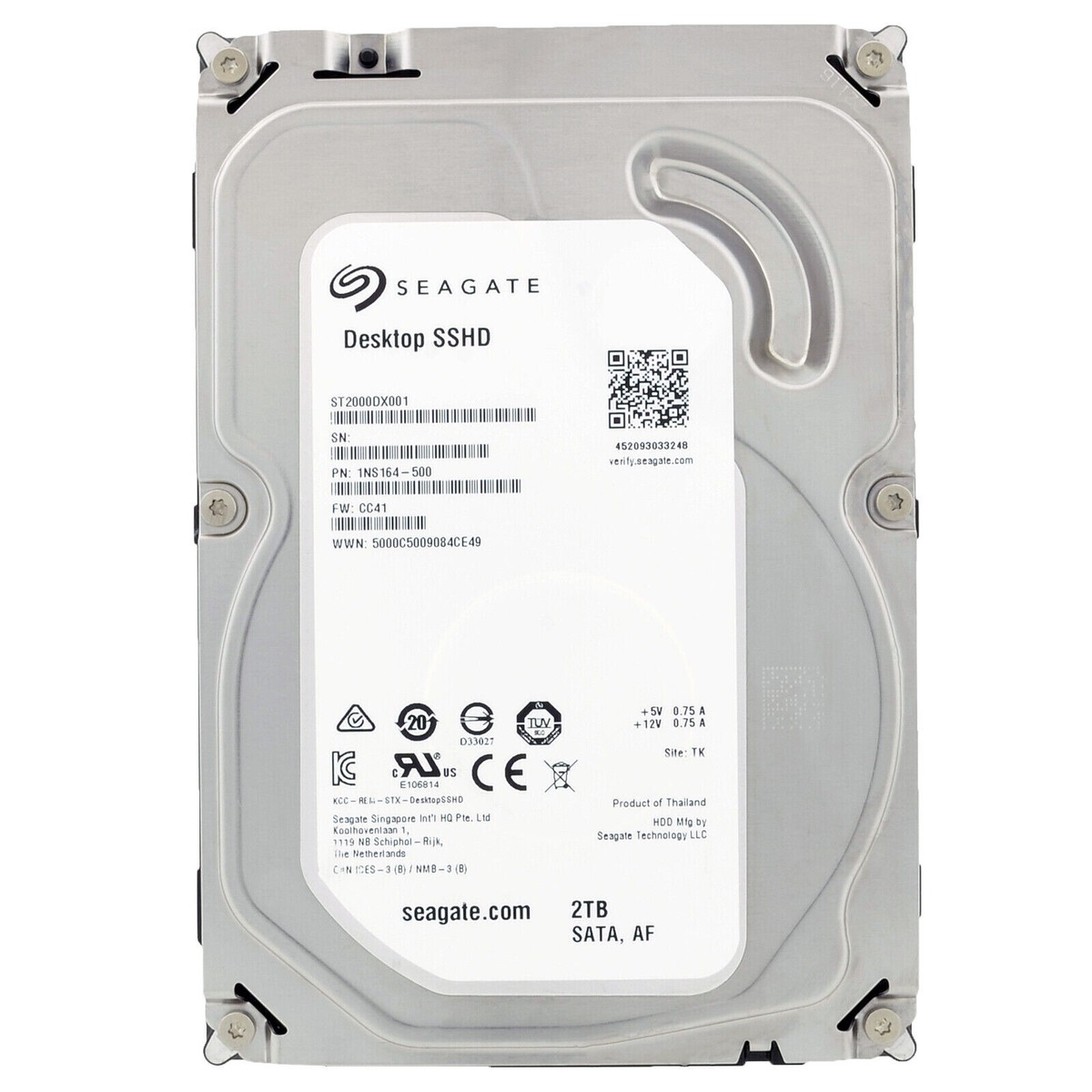 Seagate ST2000DX001（3.5インチ HDD 2TB） Amazon | Seagate シーゲイト 内蔵ハードディスク Desktop SSHD