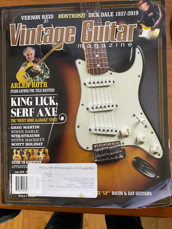 Vintage Guitar Magazine June 2019 - The Sweet Home Alabama Strat