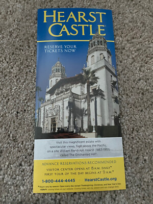 Hearst Castle Tour Brochure Guide Map Souvenir Booklet San Simeon California