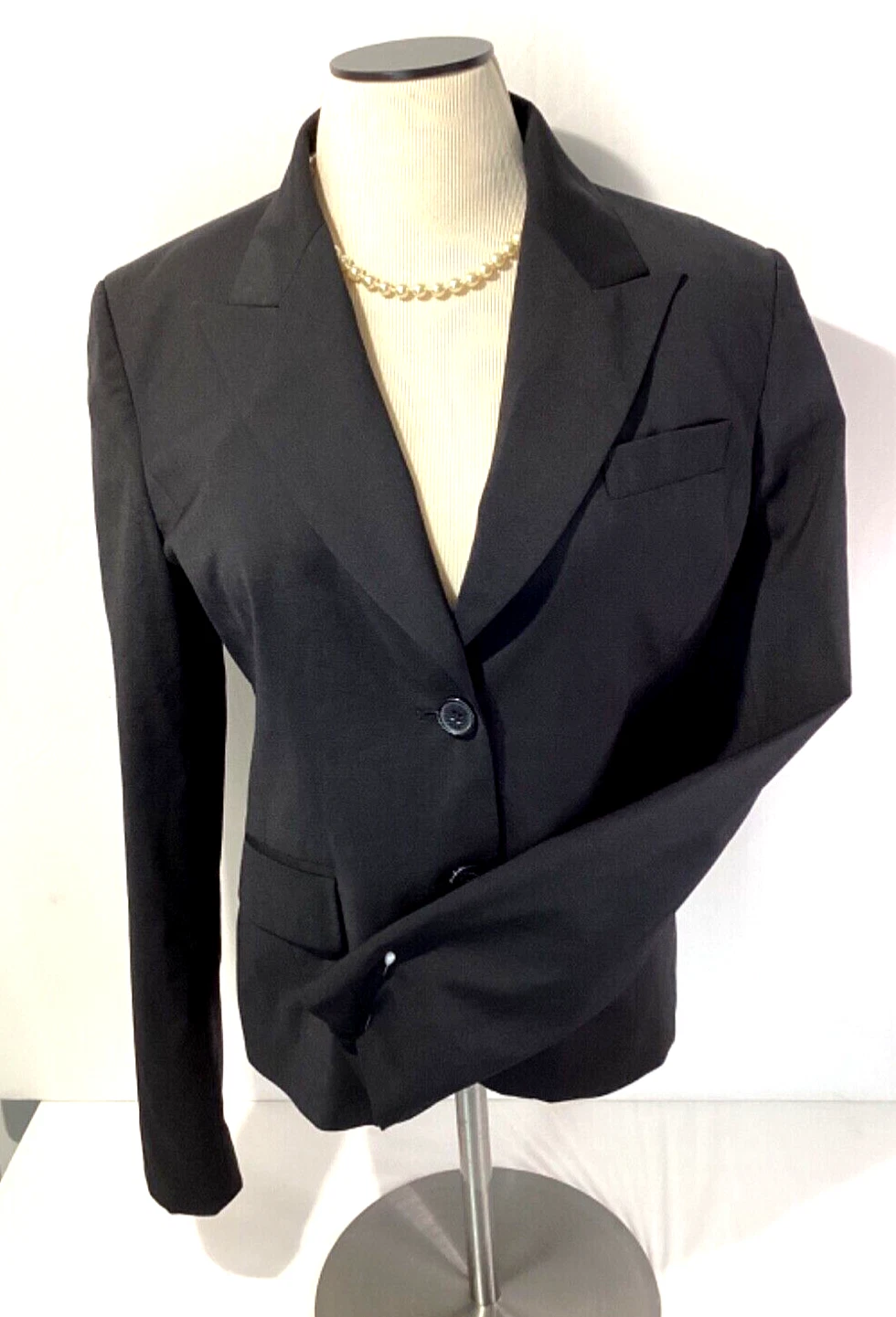 Giacca donna business Michael Kors taglia 10 colore nero bottoni lana poliestere