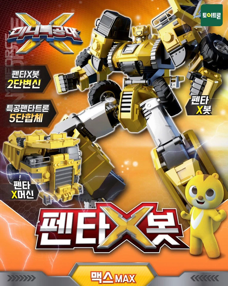MINIFORCE PENTA X BOT MAX Ver T. Maxbot Yellow Transforming Robot Truck Car 2021 - Image 2 of 4
