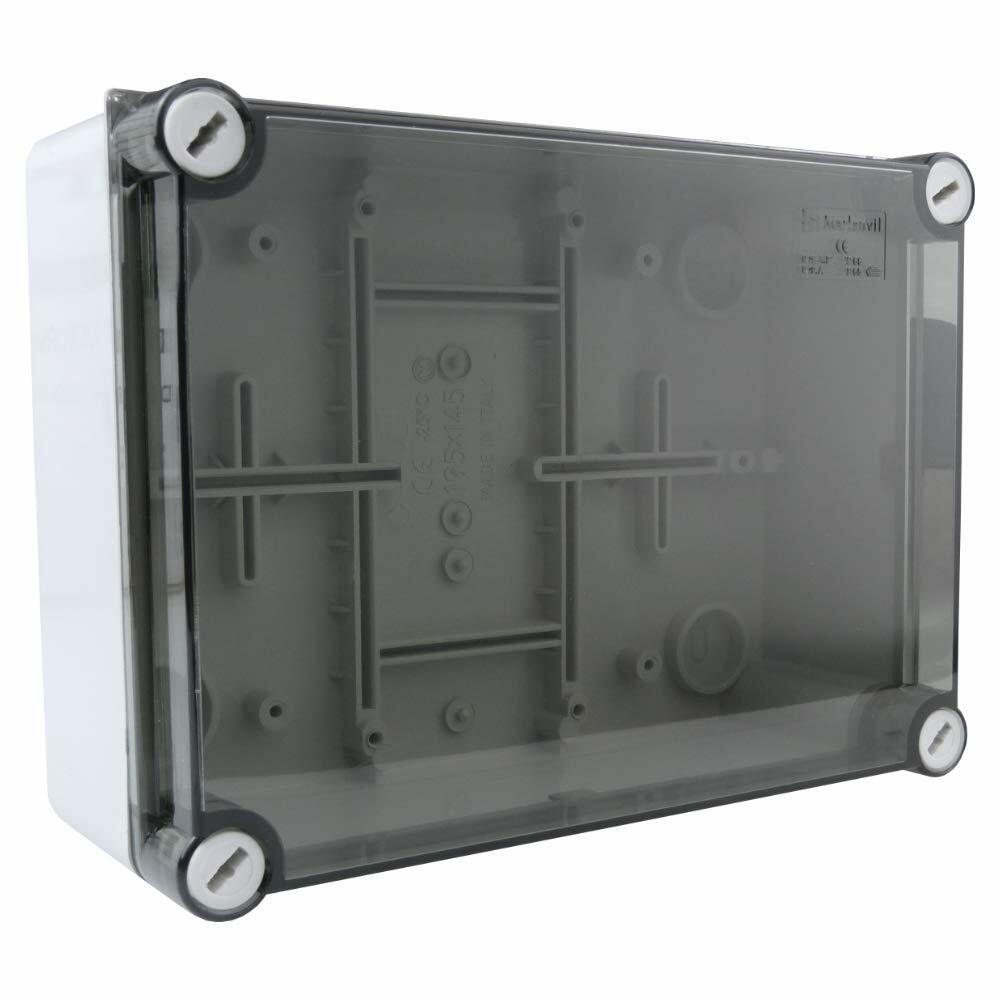 CASSETTA SCATOLA STAGNA 010.A.PK IP66 240x190x90 MARLANVIL COPERCHIO TRASPARENTE