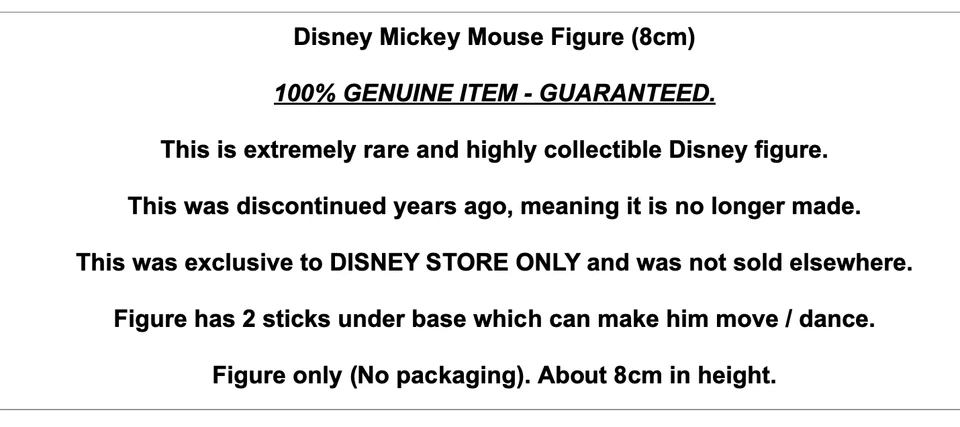 Disney World Vintage Mickey Mouse Figure Rare Figurine Store Toy Limited Edition - Image 2 of 4