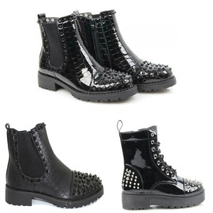 spike studded ankle boots