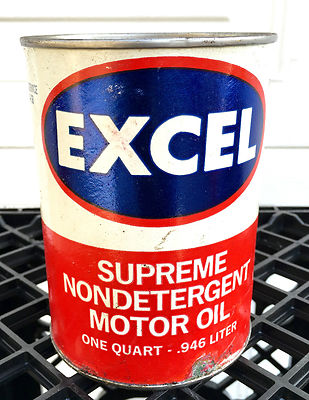 #ad Vintage Excel Supreme Nondetergent Motor Oil 1 Quart $24.95