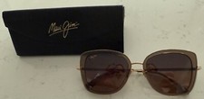 Maui Jim Violet Lake Sunglasses Transparent Taupe with Gold Worn 2X