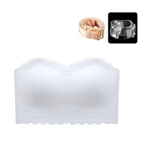 Women Ladies Strapless Seamless Bandeau Bra Boob Tube Comfort Tops Non-Slip Sexy - Picture 6 of 28