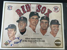  1967 Boston Red Sox Yastrzemski/Conigliaro Signed Jim Lonborg Promo Upper Deck
