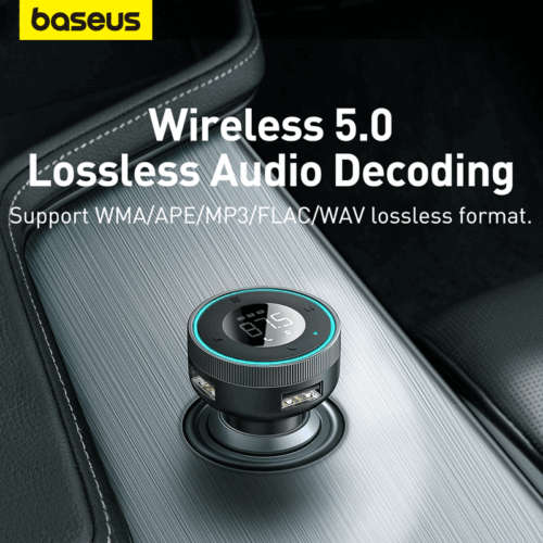 Baseus USB Car Charger Kit FM Transmitter Bluetooth 5.0 Radio MP3 Music Player - Picture 2 of 14