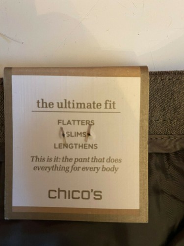 NWT Chicos Metro Wide Leg Ultimate Fit Pants Slacks Trousers Gray Sz .5 6 Small - Picture 6 of 11