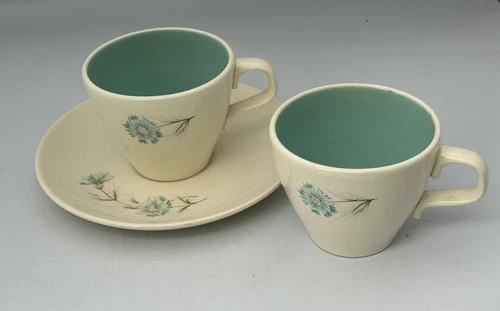 Taylor Smith & Taylor Ever Yours Boutonniere 2 Tea Coffee Cups  & 1 Saucer