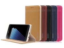 Genuine Leather Wallet Case Cover for Samsung Galaxy Note 7 /Note 5 /S7 /S7 Edge