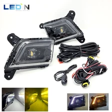Dual Color LED Fog Lights DRL For 2019-2022 Silverado 1500 2500 3500 HD Set Kit